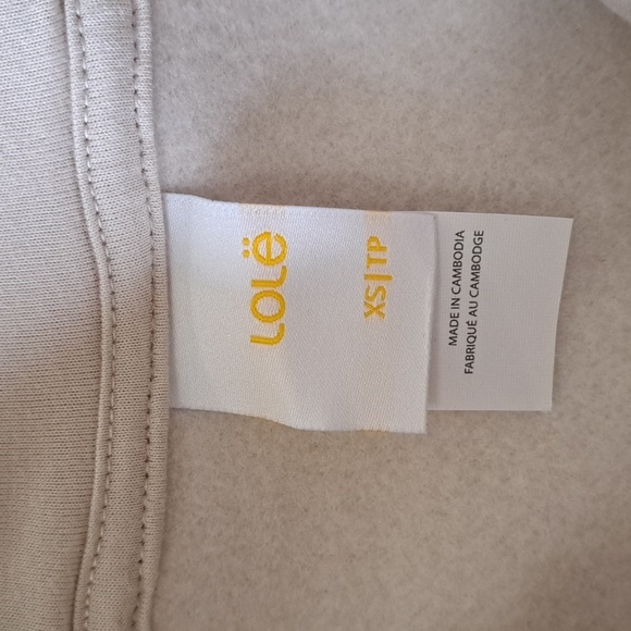 Lole Haf Zip Pullover Sweatshirt Women's XS Beige Cozy Neutral Hooded Top NWT - Picture 13 of 14